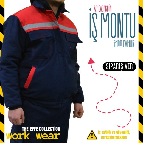 İş Montu Gabardin Lacivert