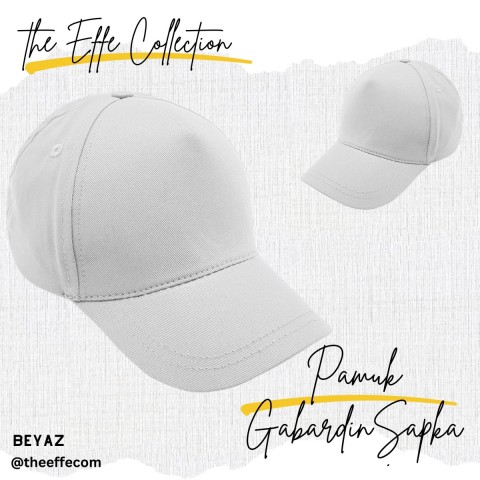 Kartmix Pamuk Gabardin Şapka Beyaz