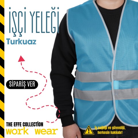 İkaz Yeleği İşçi Turkuaz
